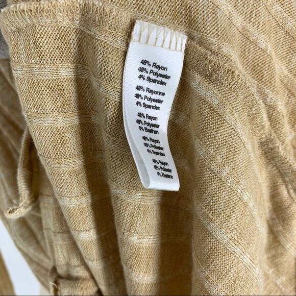Anthropologie Deletta Tan Ribbed Tunic Top Women's Size XS - Picture 9 of 9